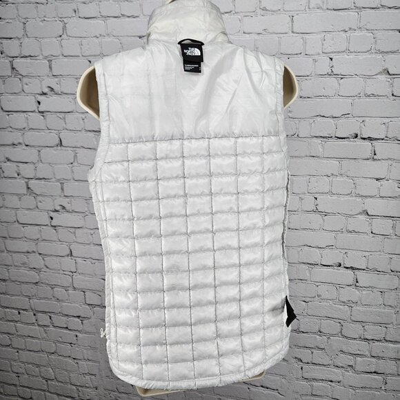 The North Face White Thermoball Eco Lightweight Insulated Full Zip Vest Small - Picture 13 of 16